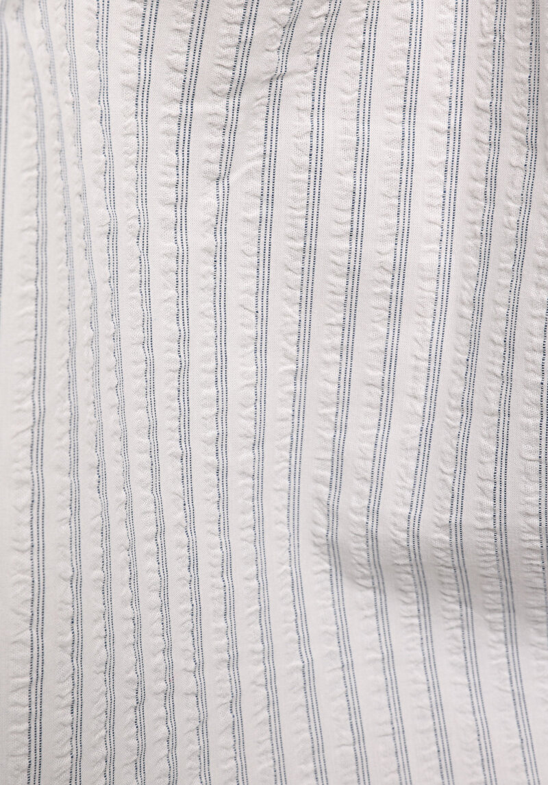 Fashion Fit Hakim Yaka Çizgili Kadın Beyaz Uzun Kol Gömlek