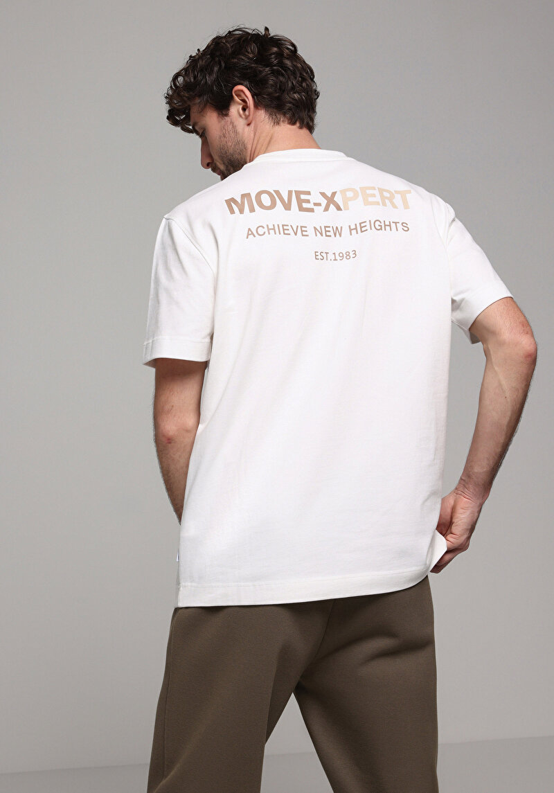 Comfort Fit Yuvarlak Yaka Düz Erkek Beyaz Kısa Kol Tişört
