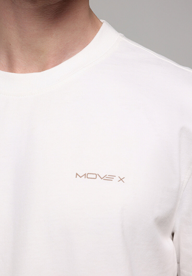 Comfort Fit Yuvarlak Yaka Düz Erkek Beyaz Kısa Kol Tişört