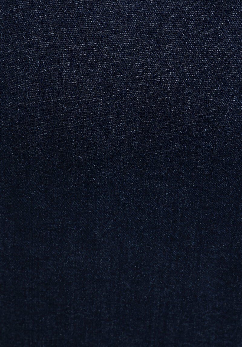 Slim Fit Düz Kadın Koyu Mavi Kısa Kol Elbise