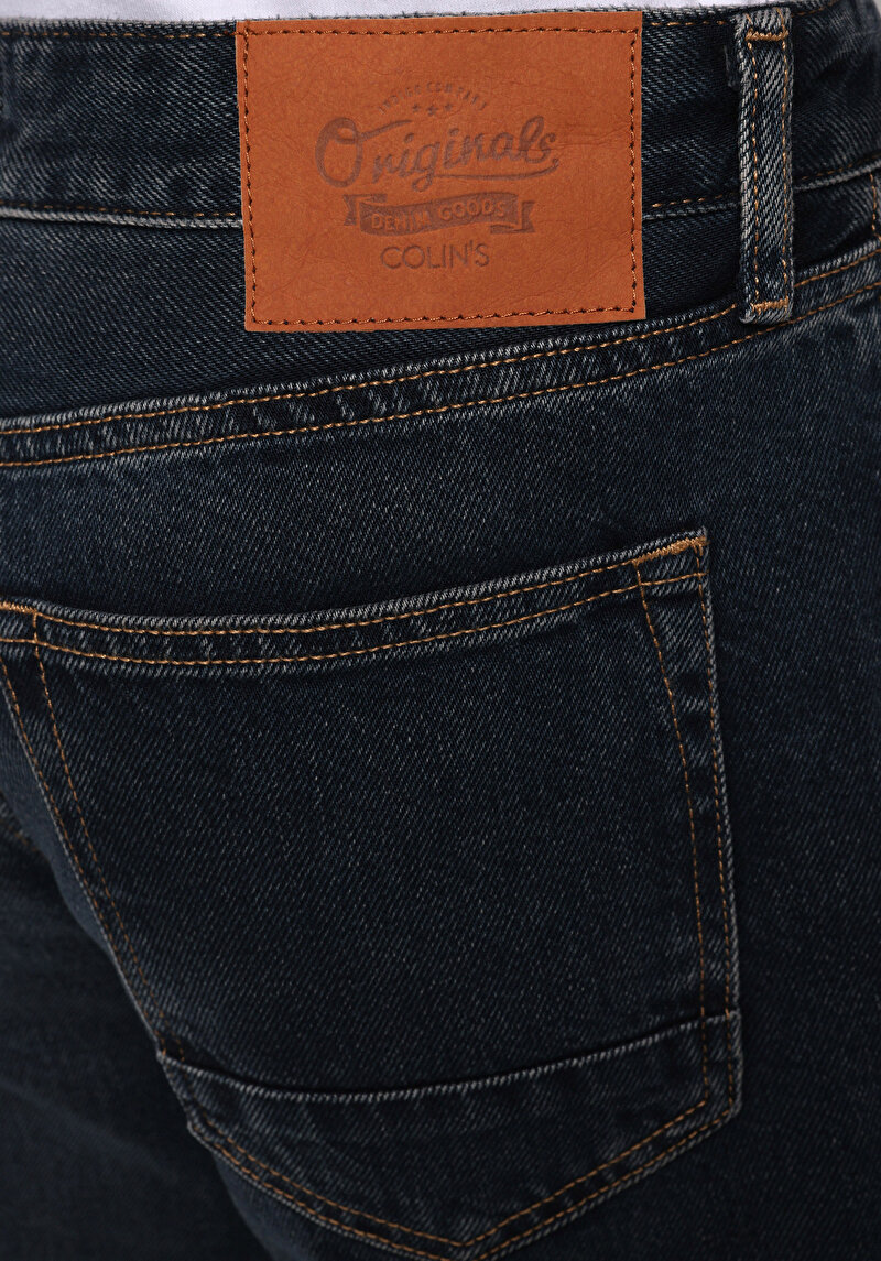 Loose Tapered Fit   Erkek Koyu İndigo Jean Pantolon