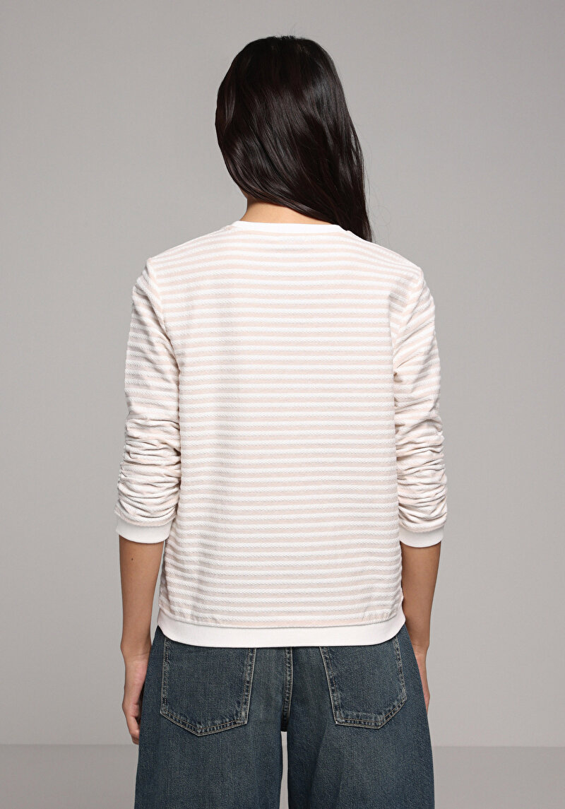 Regular Fit Kadın Bej Tişört