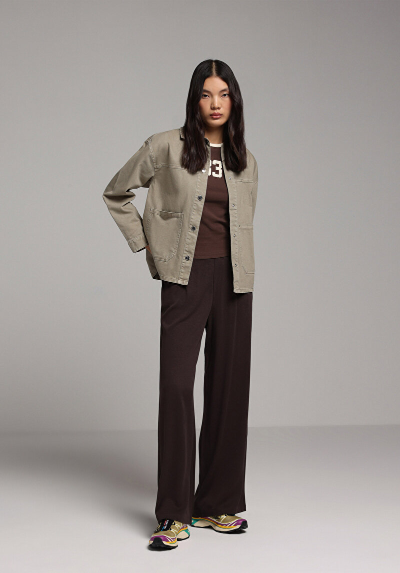 Regular Fıt Çıtçıtlı Astarsız  Kadın Yeşil Ceket