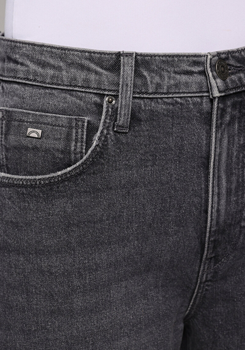 Mom Fit   Kadın Siyah Jean Pantolon