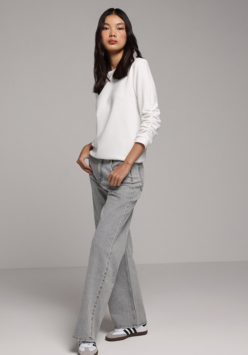 Regular Fit Kadın Beyaz Tişört