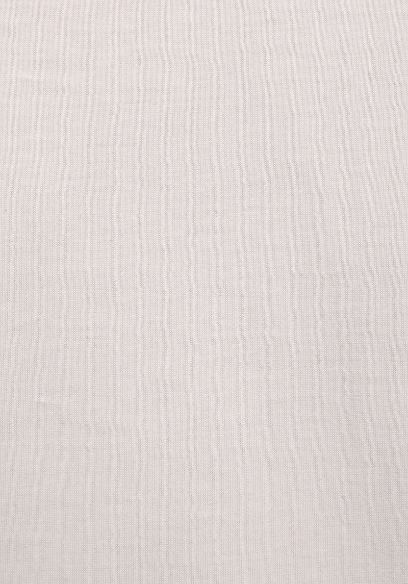 Boxy Fit Yuvarlak Yaka Baskılı Kadın Beyaz Kısa Kol Tişört