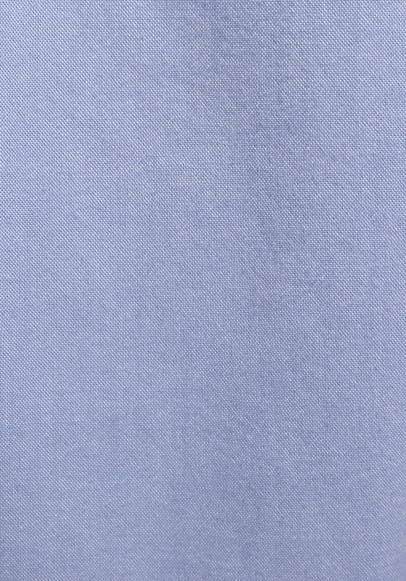 Fashion Fit Hakim Yaka Düz Kadın Mavi Uzun Kol Gömlek