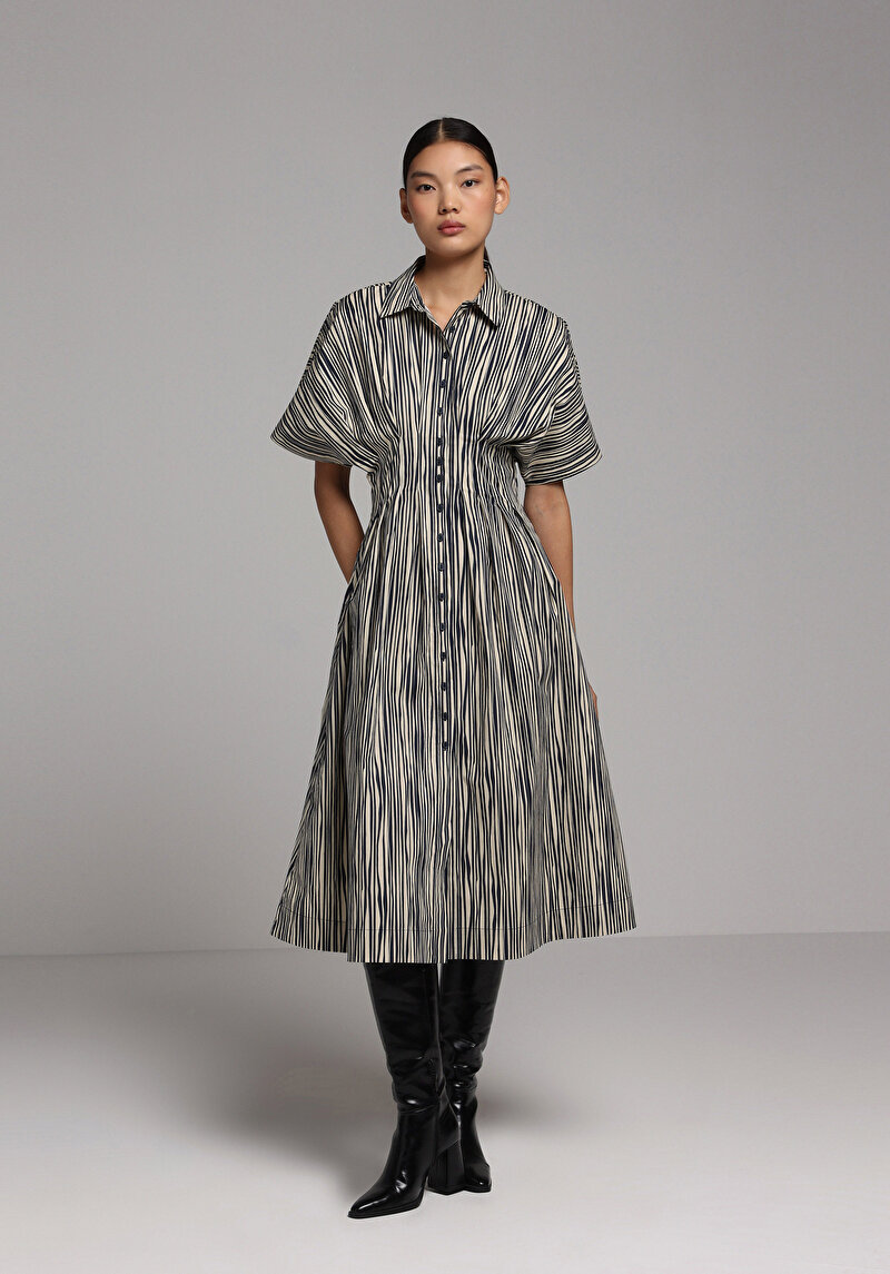 Regular Fit Kadın Lacivert Elbise