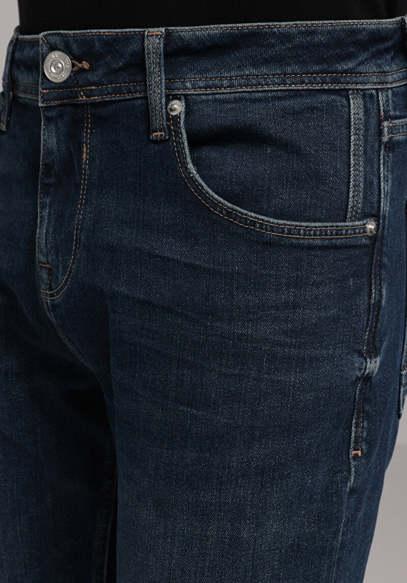 Straight Fit   Erkek Koyu İndigo Jean Pantolon