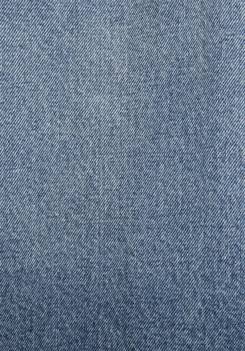 Regular Fit Düğmeli Astarsız  Erkek Light İndigo Denim Ceket