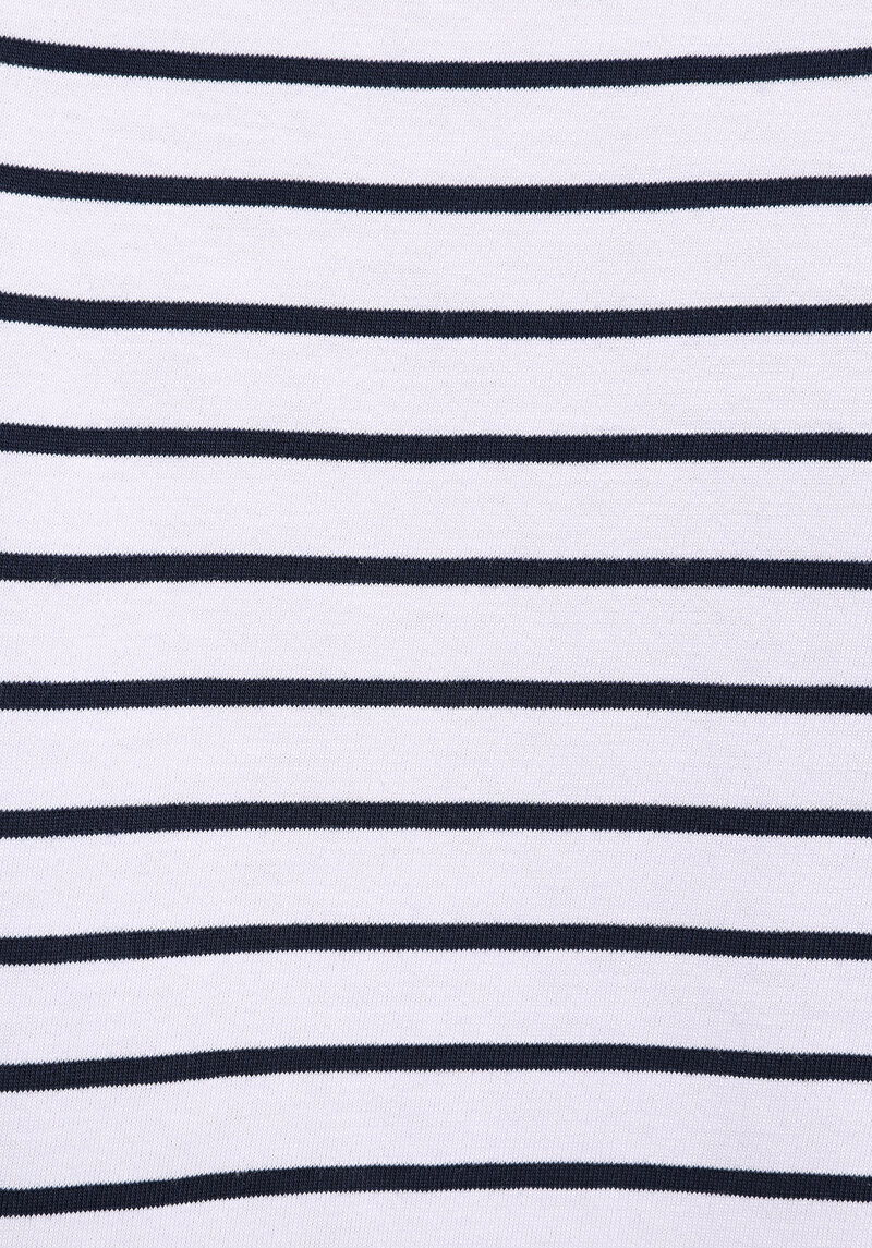 Boyfriend Fit Yuvarlak Yaka Nakışlı Kadın Lacivert Kısa Kol Tişört