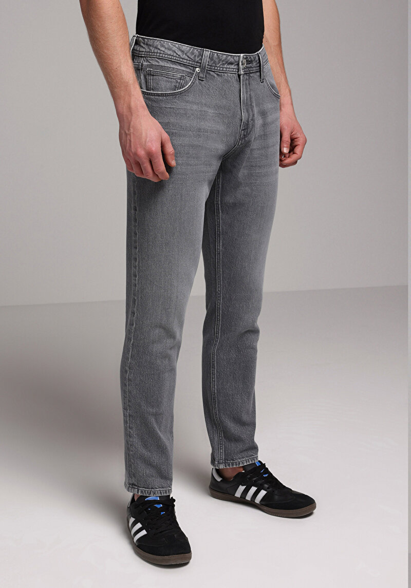 Regular Fit   Erkek Antrasit Jean Pantolon