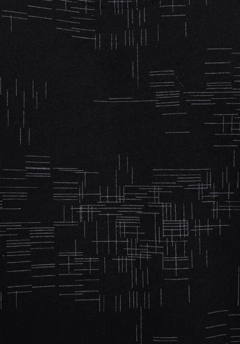 Regular Fit Yuvarlak Yaka Baskılı Erkek Siyah Kısa Kol Tişört