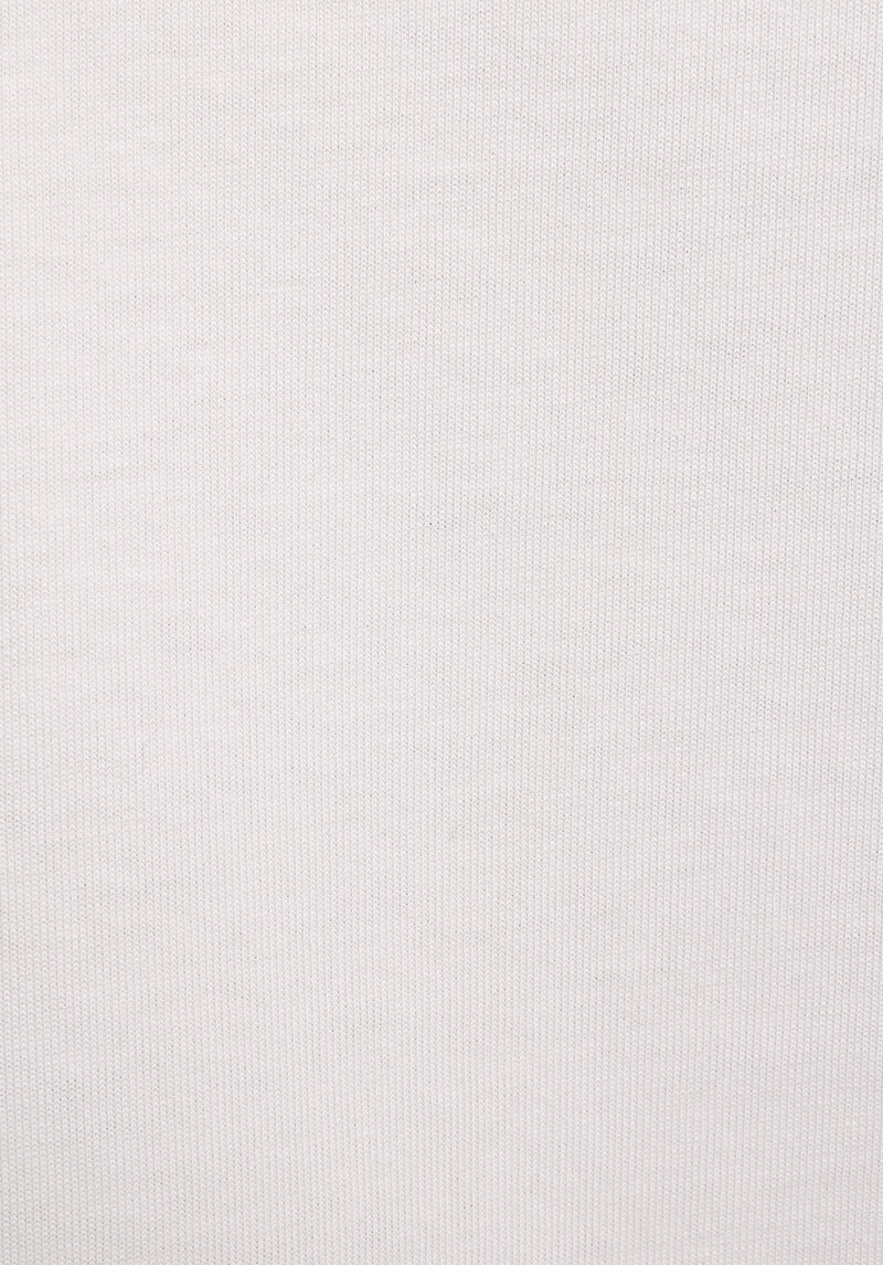 Boyfriend Fit Yuvarlak Yaka Nakışlı Kadın Beyaz Kısa Kol Tişört