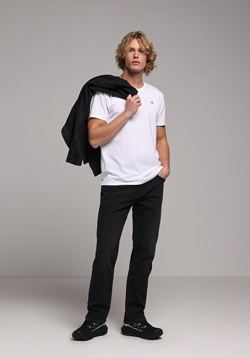 Regular Fit Erkek Black Black Denim Jean Pantolon