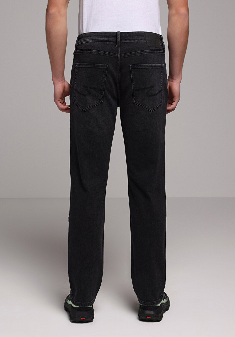 Regular Fit   Erkek Black Black Denim Jean Pantolon