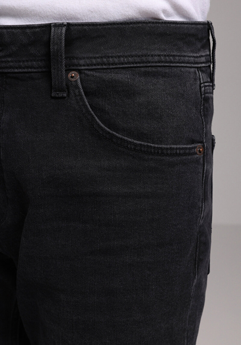 Regular Fit   Erkek Black Black Denim Jean Pantolon
