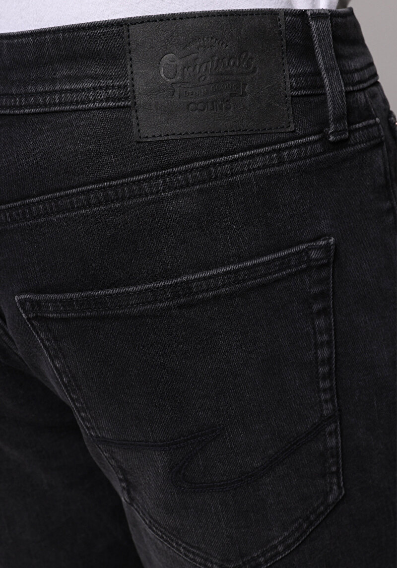 Regular Fit   Erkek Black Black Denim Jean Pantolon