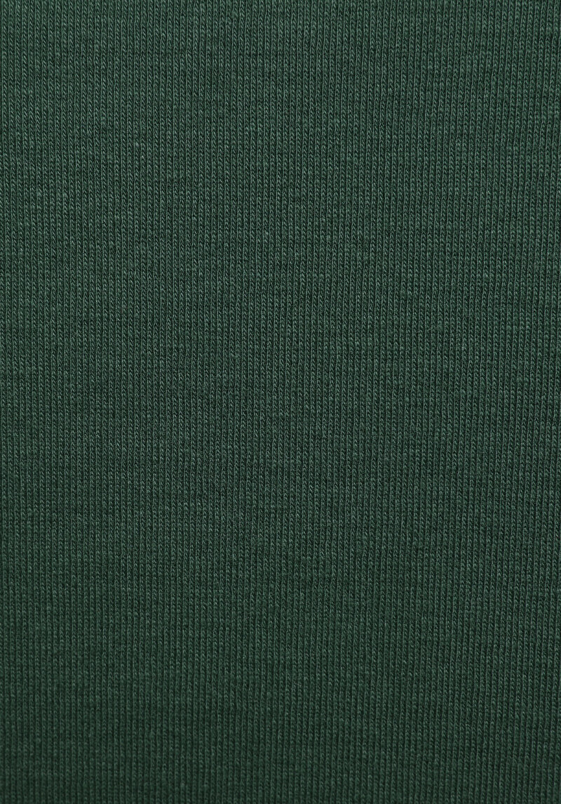 Slim Fit Yuvarlak Yaka Baskılı Kadın Yeşil Kısa Kol Tişört