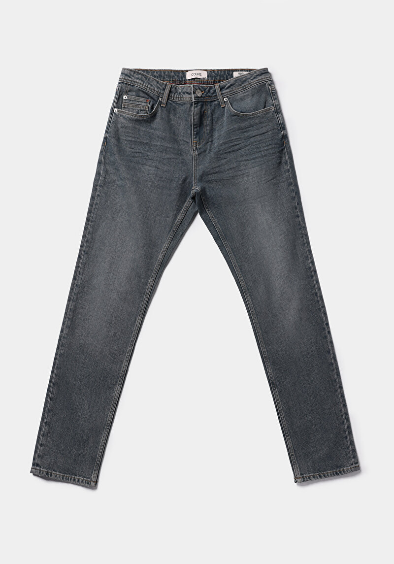 Straight Fit   Erkek Green Cast Denim Jean Pantolon