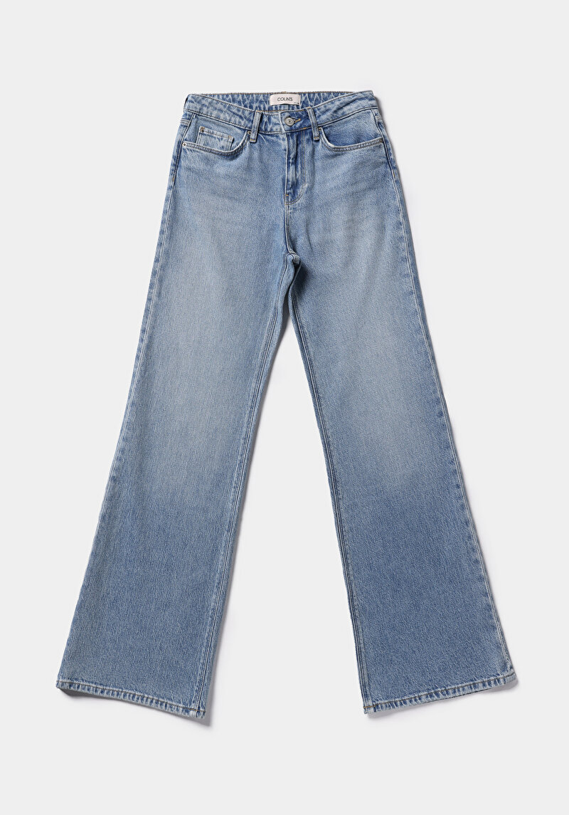 Regular Fit   Kadın Light İndigo Denim Jean Pantolon