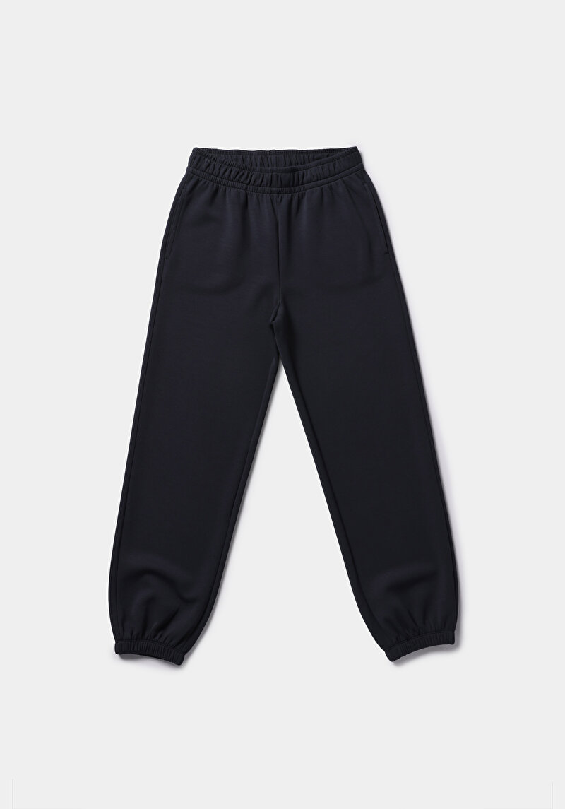 Regular Fit Orta Bel Düz Kadın Antrasit Eşofman Altı