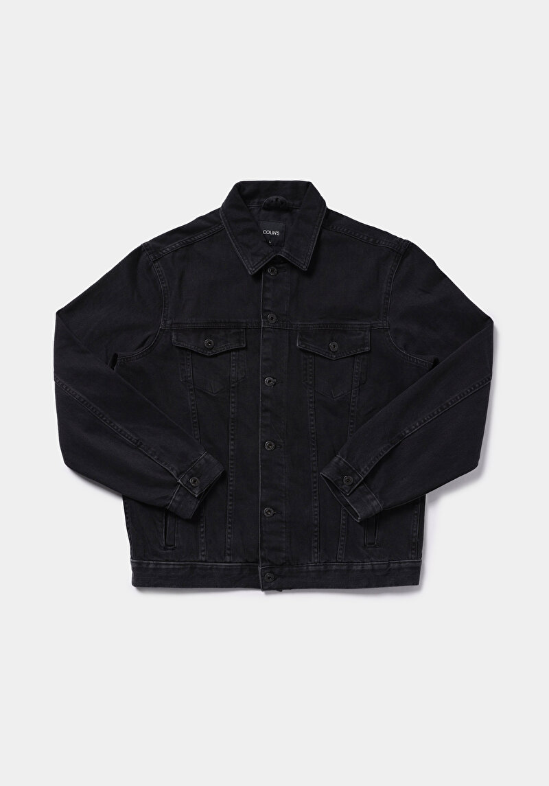 Regular Fit Düğmeli Astarsız  Erkek Siyah Ceket