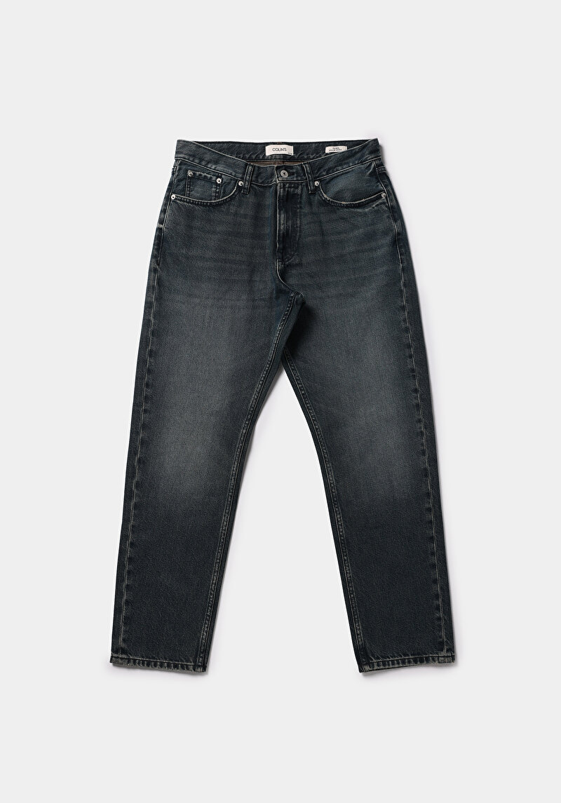 Loose Tapered Fit   Erkek İndigo Jean Pantolon