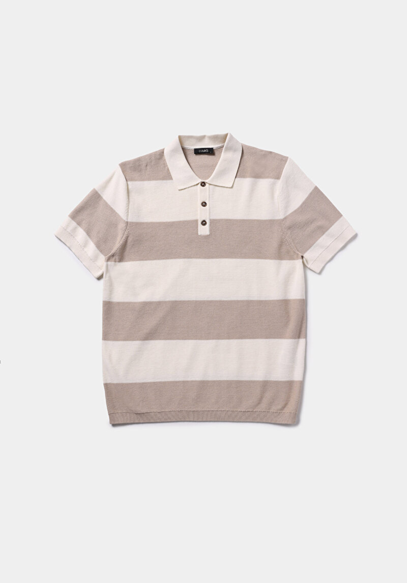 Regular Fit   Erkek Bej  Kazak