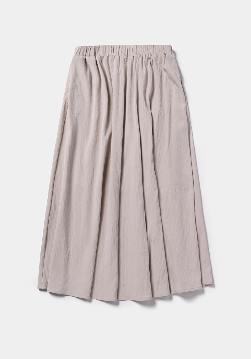 Maxi Length Düz  Kadın Taş Etek