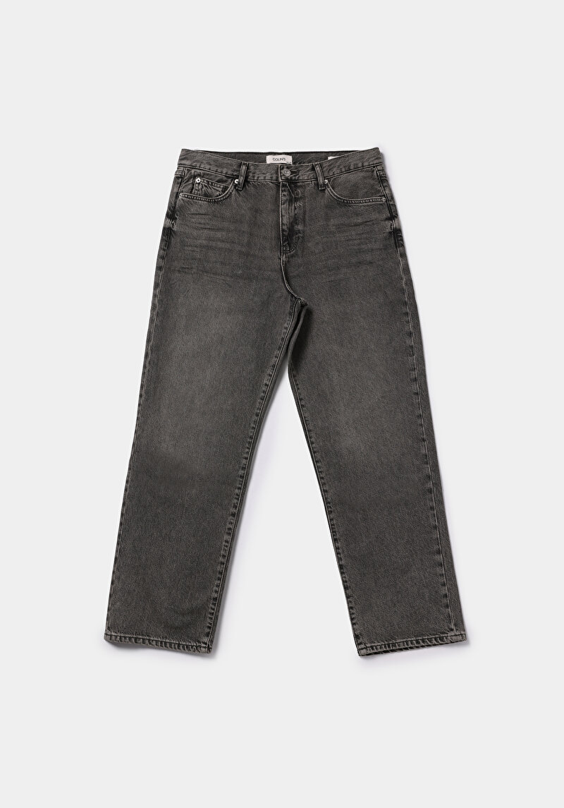 Loose Relaxed Fit   Erkek Green Cast Denim Jean Pantolon