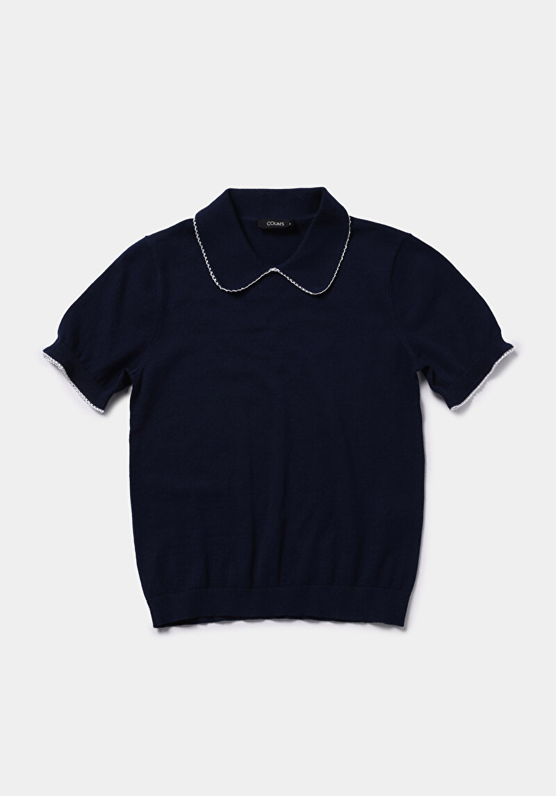 Slim Fit   Kadın Lacivert  Kazak