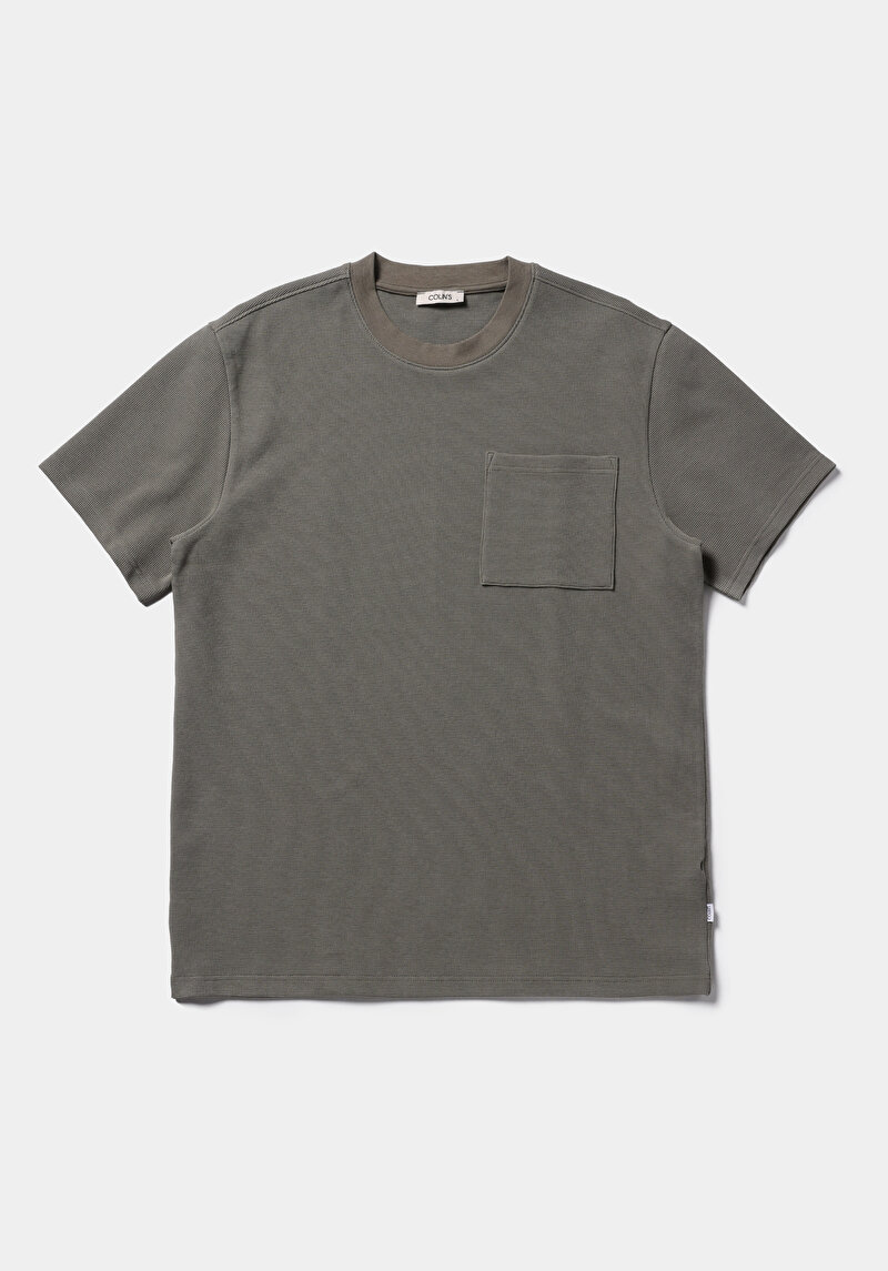 Comfort Fit Yuvarlak Yaka Düz Erkek Yeşil Kısa Kol Tişört