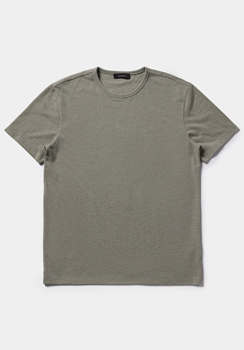 Regular Fit Yuvarlak Yaka Düz Erkek  Kısa Kol Tişört