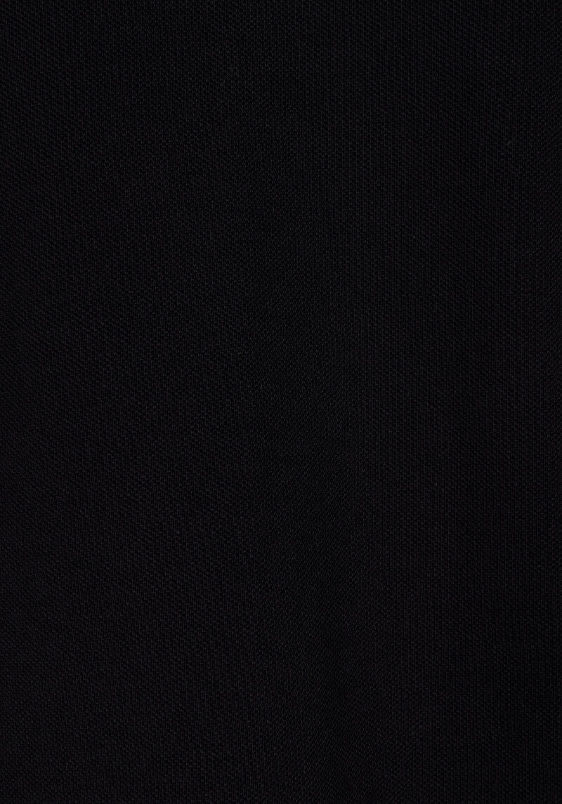 Comfort Fit Polo Yaka Düz Erkek Siyah Kısa Kol Tişört