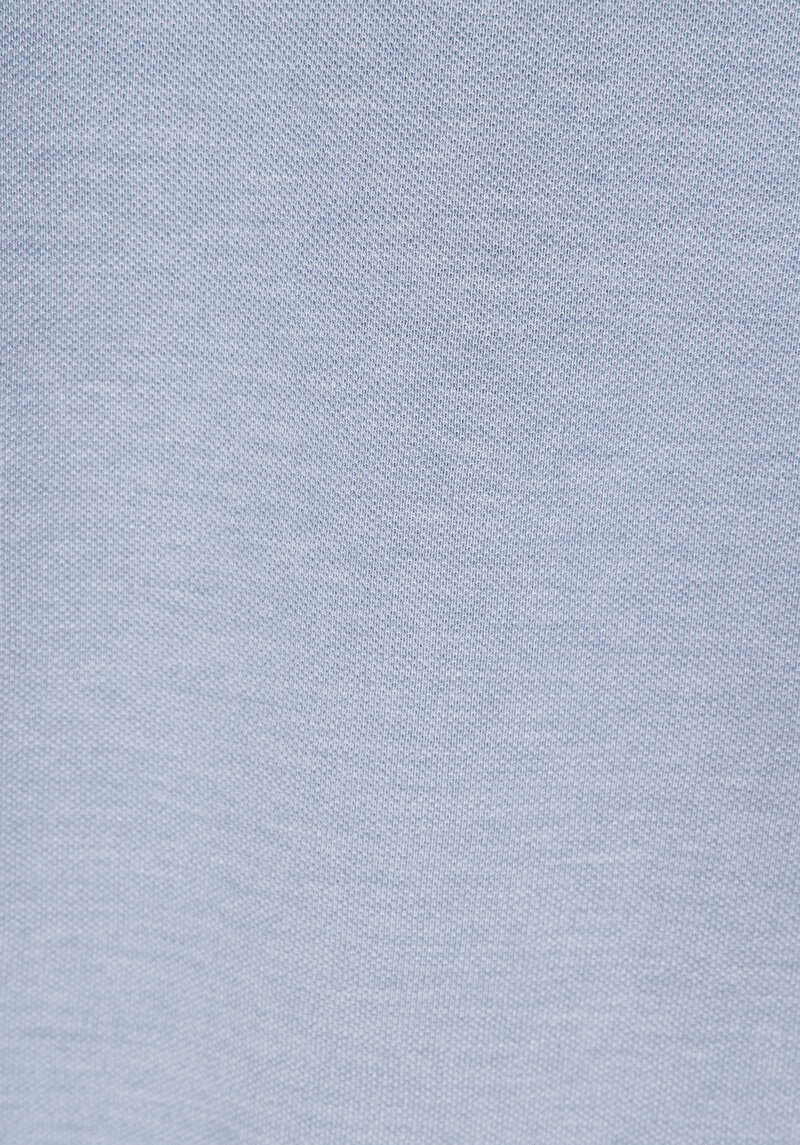 Comfort Fit Polo Yaka Düz Erkek Mavi Kısa Kol Tişört