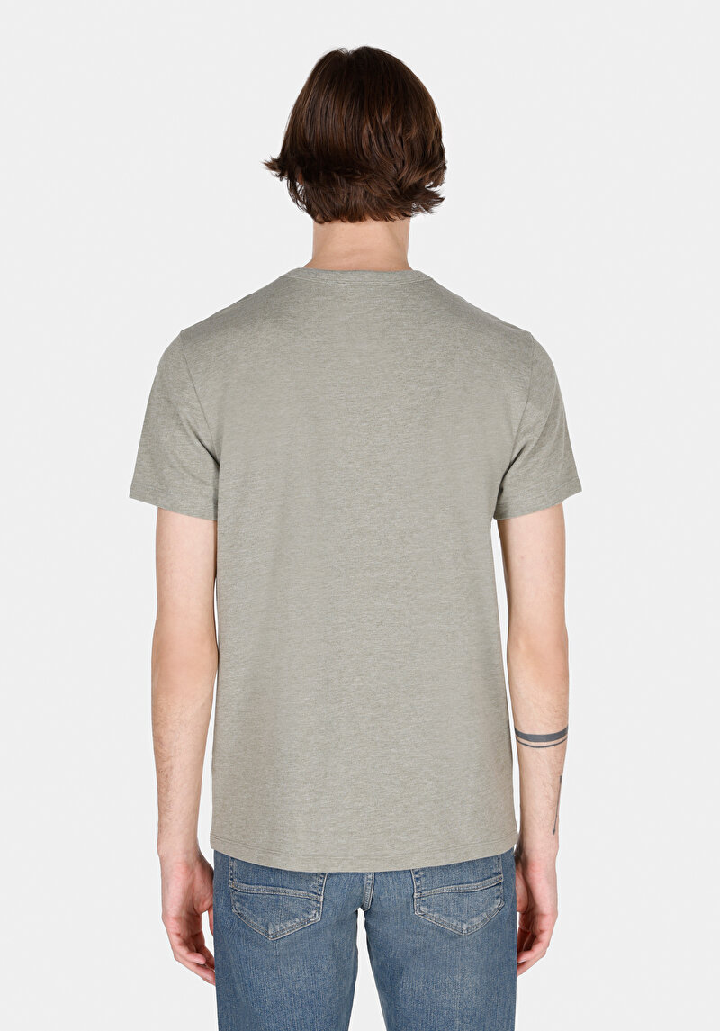Regular Fit Yuvarlak Yaka Düz Erkek  Kısa Kol Tişört