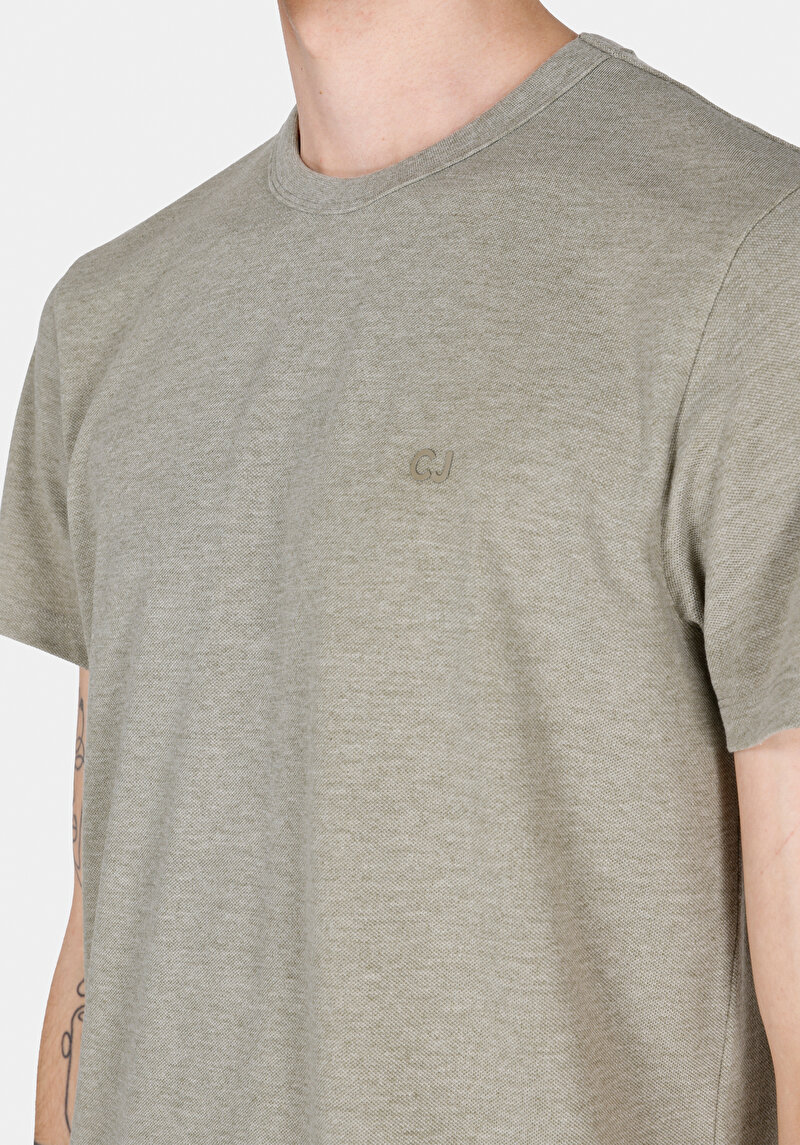 Regular Fit Yuvarlak Yaka Düz Erkek  Kısa Kol Tişört