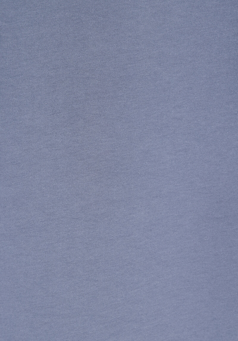 Comfort Fit Yuvarlak Yaka Düz Erkek Mavi Kısa Kol Tişört