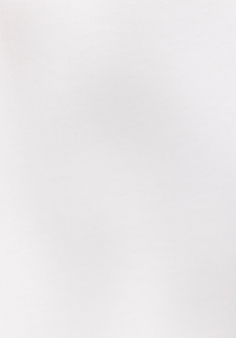 Comfort Fit Yuvarlak Yaka Düz Erkek Beyaz Kısa Kol Tişört