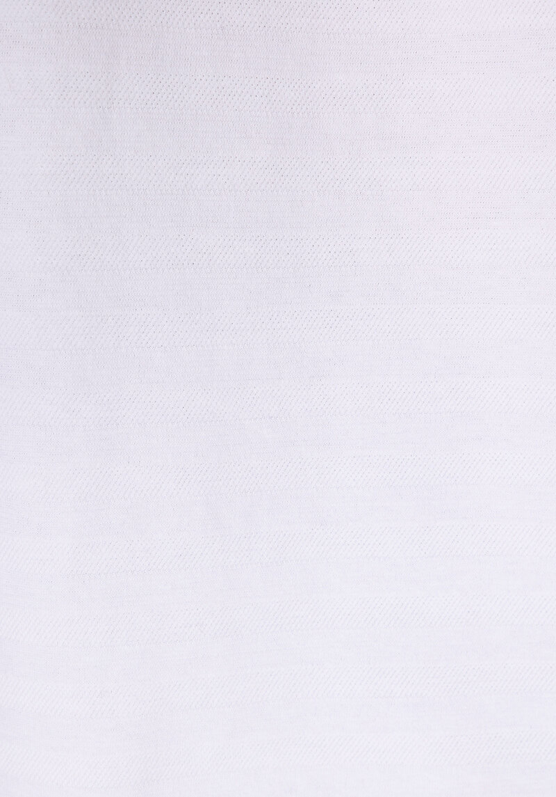 Regular Fit Yuvarlak Yaka Jakarlı Erkek Beyaz Kısa Kol Tişört