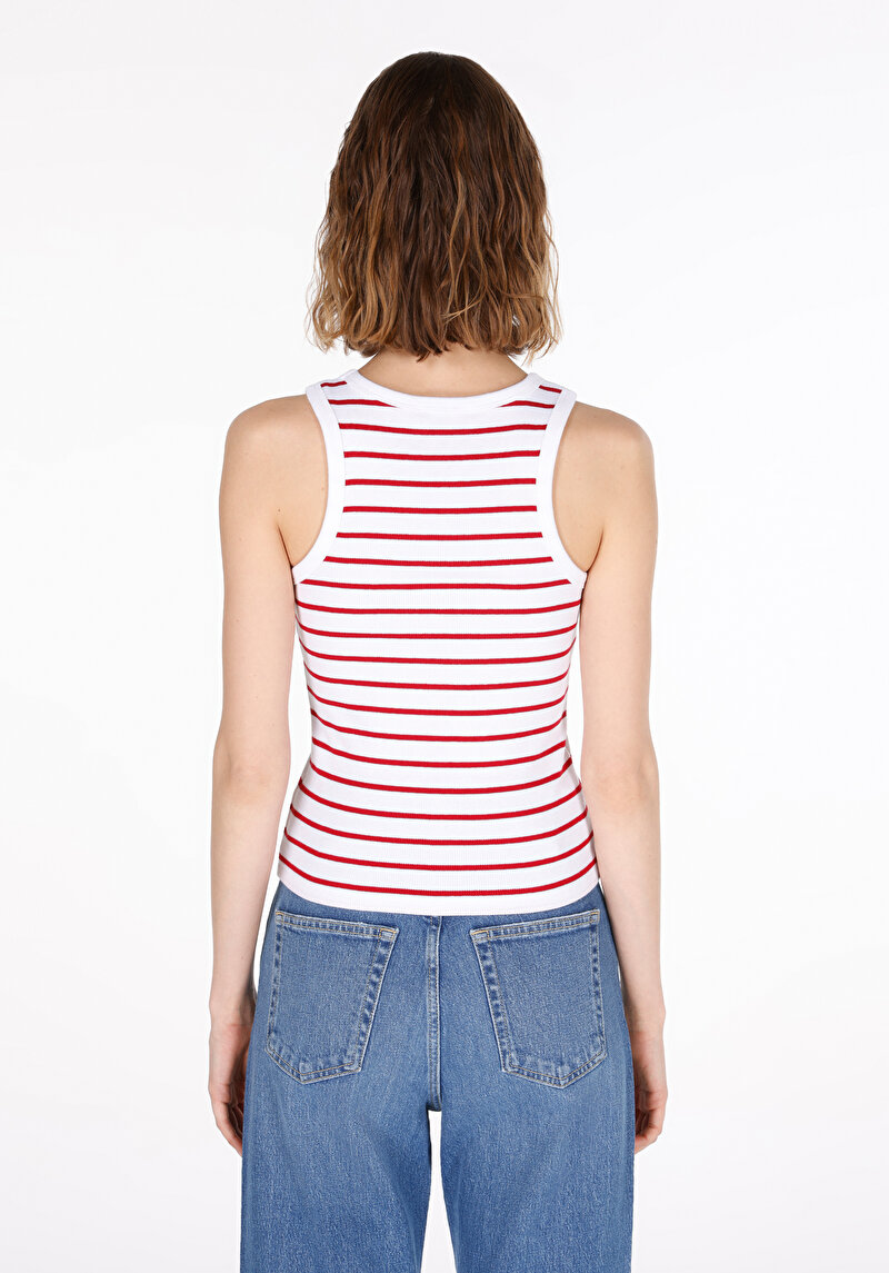 Slim Fit Kadın Kirmizi Atlet