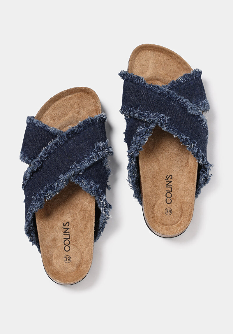 Kadın Lacivert Terlik