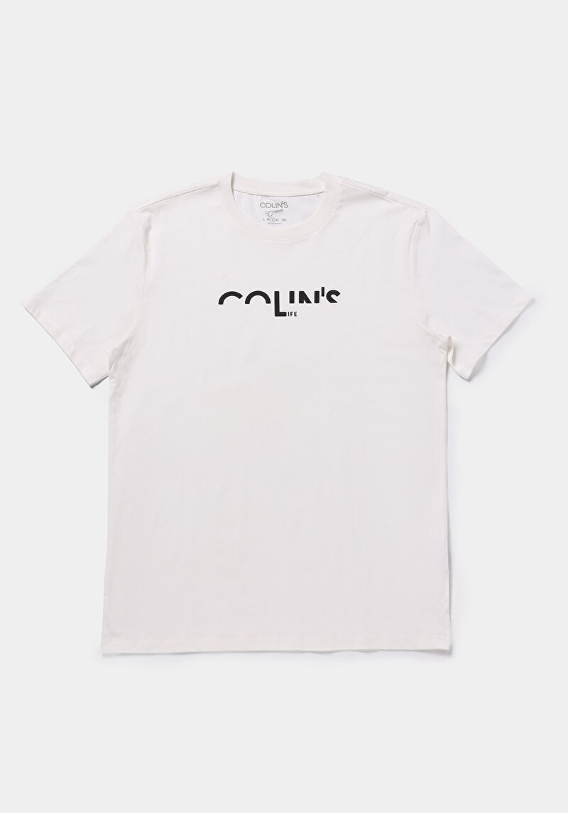 Regular Fit Yuvarlak Yaka Düz Erkek Beyaz Kısa Kol Tişört