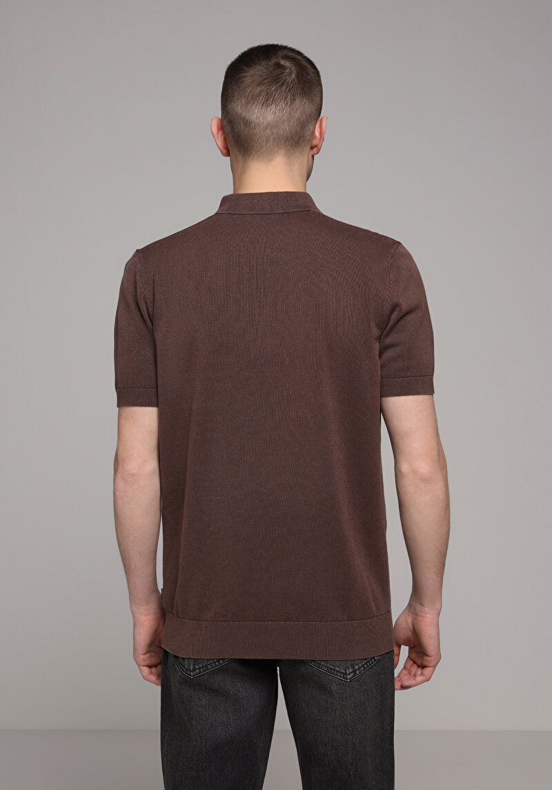 Regular Fit Erkek Kahverengi Kazak