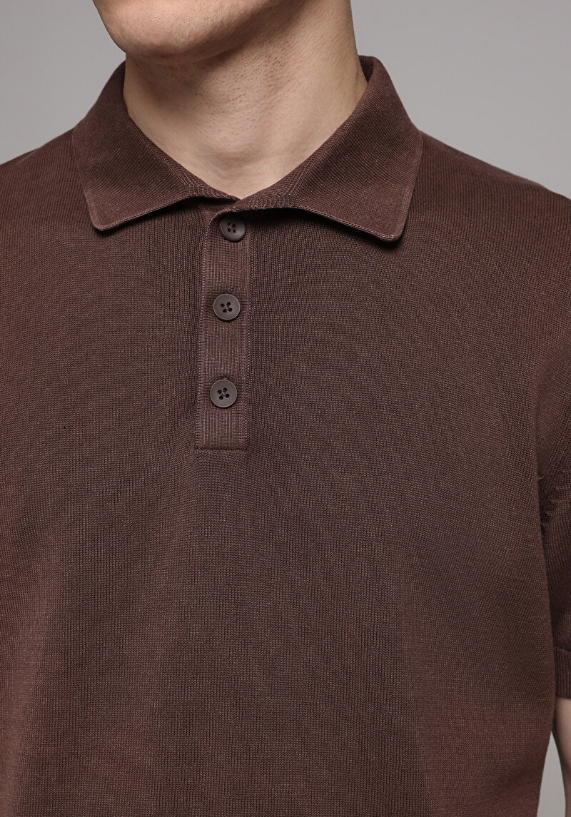 Regular Fit Erkek Kahverengi Kazak