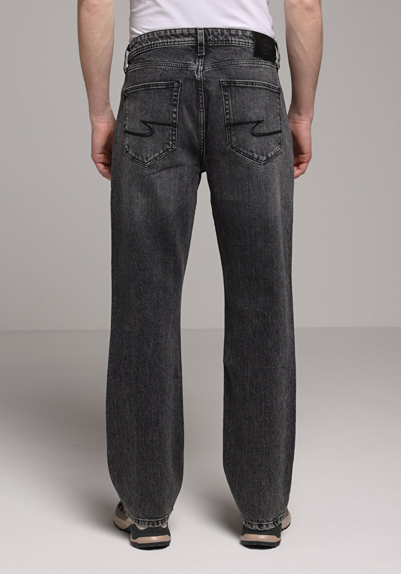 Regular Fit   Erkek Black Denim Jean Pantolon