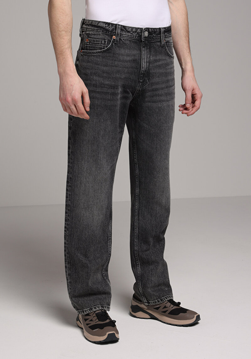 Regular Fit Erkek Black Denim Jean Pantolon