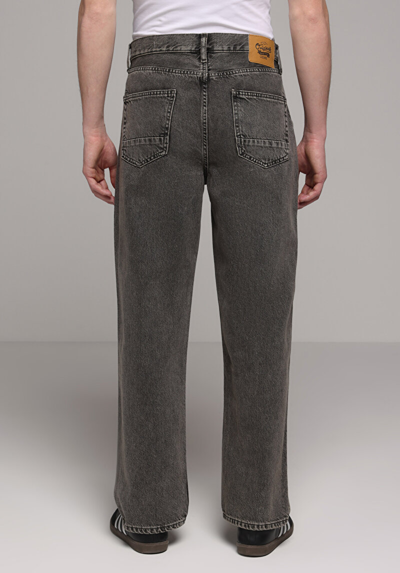 Loose Relaxed Fit   Erkek Green Cast Denim Jean Pantolon
