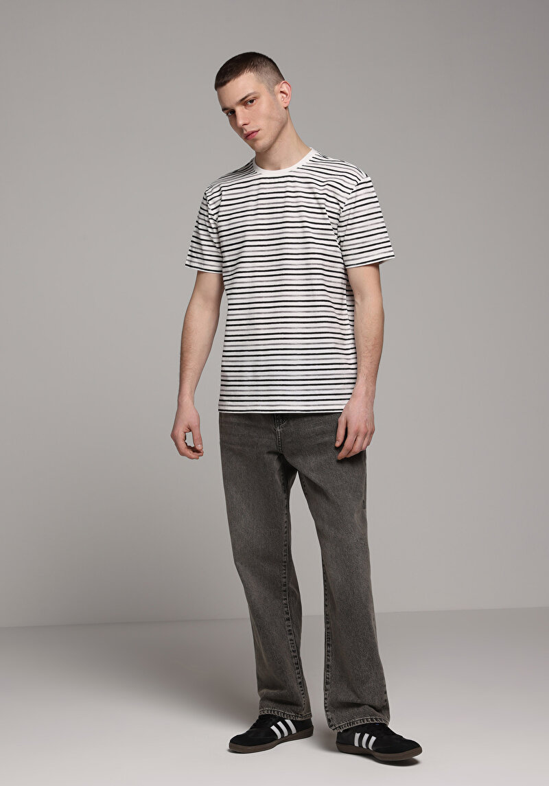 Loose Relaxed Fit   Erkek Green Cast Denim Jean Pantolon